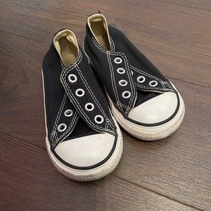 Converse All Star Black Boy Boy Shoes Size 6, no laces